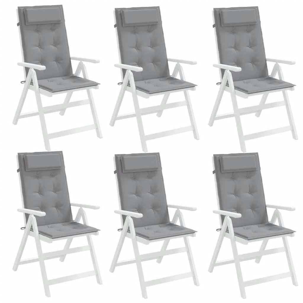 ComfortXL - Lot de 6 Coussins pour Chaise de Jardin Dossier Haut Tissu Oxford Imperméable Salon de Jardin Gris 120x50cm – ComfortXL Outdoor Living - Image 4