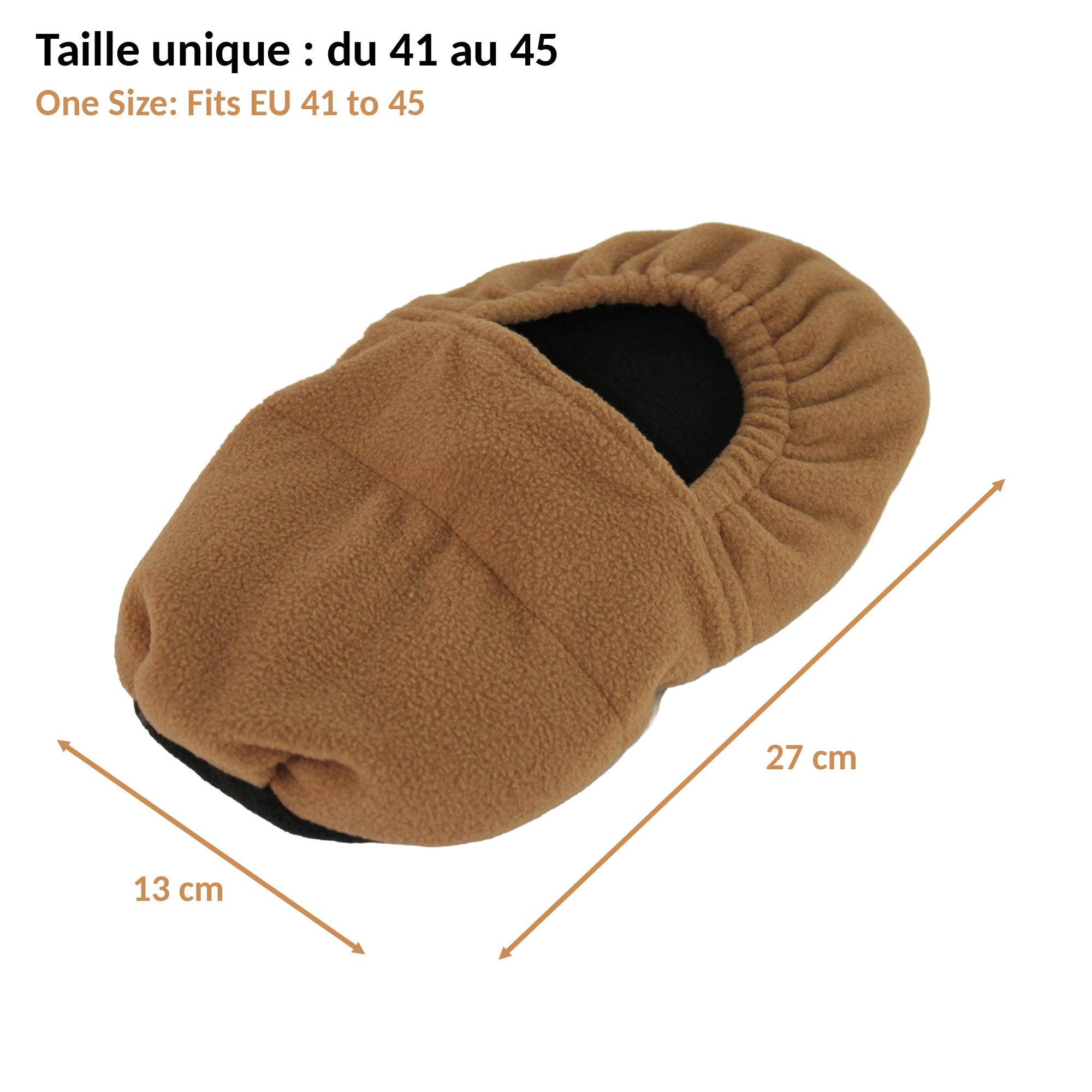 Fishtec - Chaussons chauffants Graines de lin Micro-ondes Chaud Froid polaire doux taille 41 45 Pochette incluse Confort Détente - Image 4