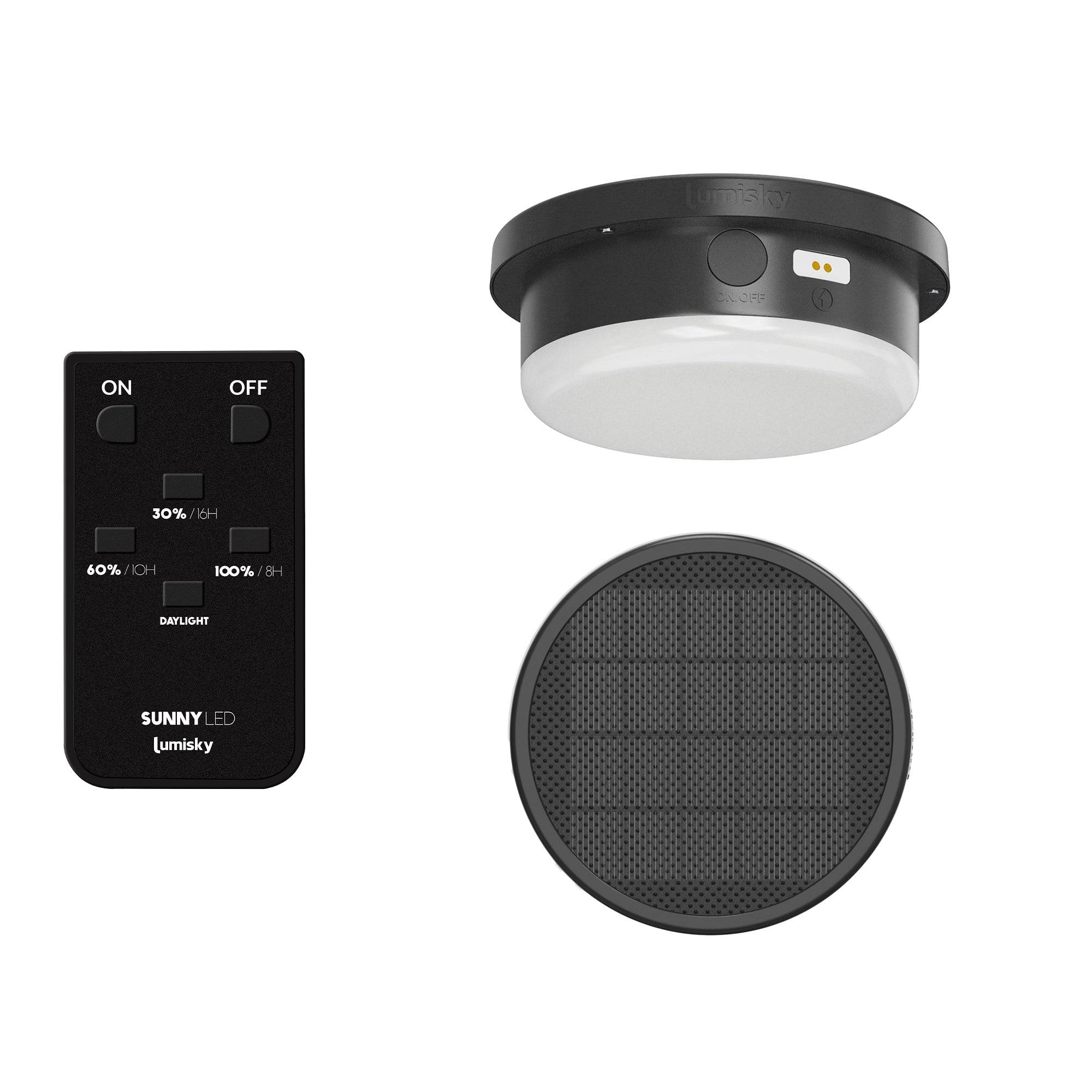 Lumisky - Lampadaire solaire NERIO TALL en acier noir H150cm - Image 8