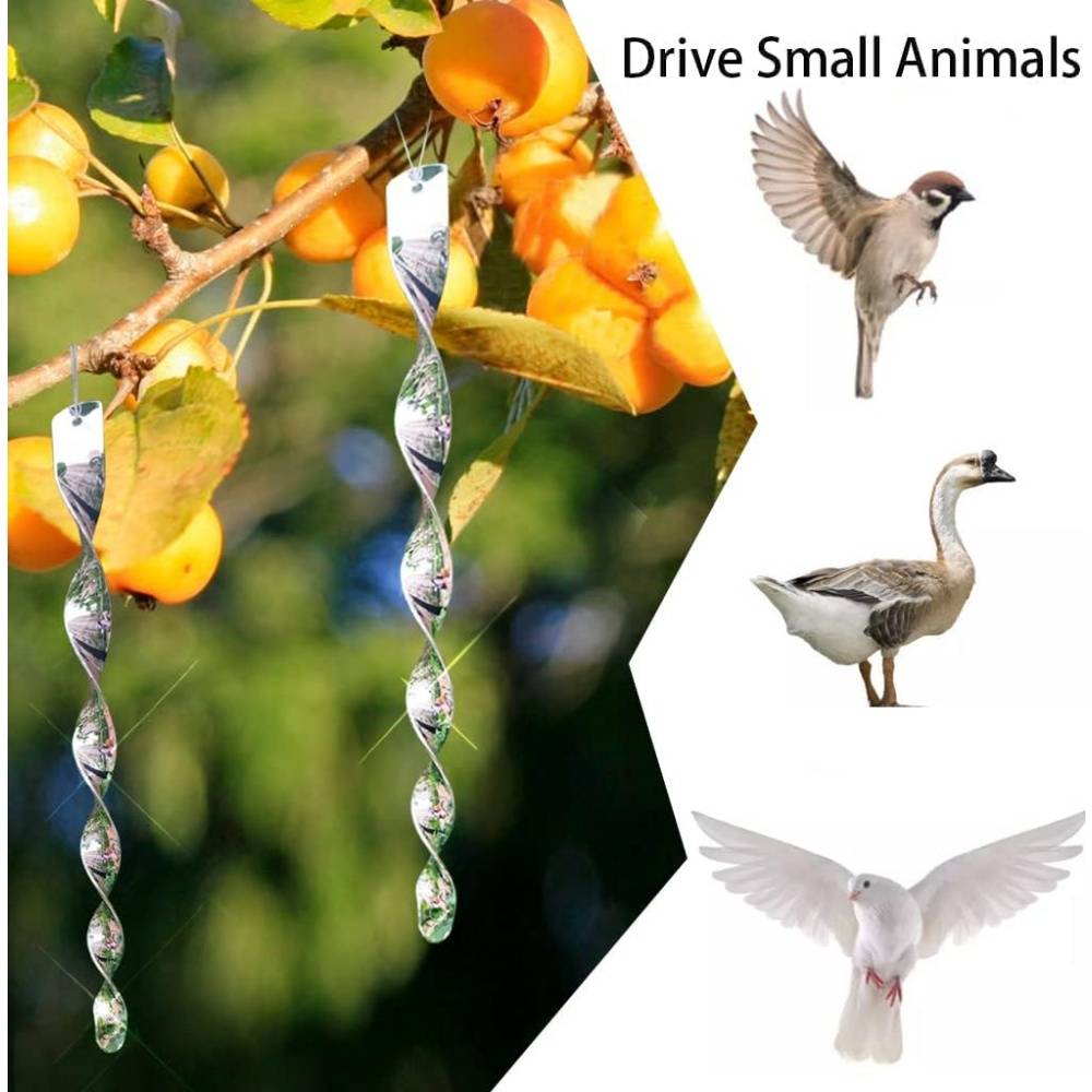 Repulsifs oiseaux-Lot de 12 répulsifs anti-oiseaux - 30 cm - Effet miroir - Living123 - Image 3