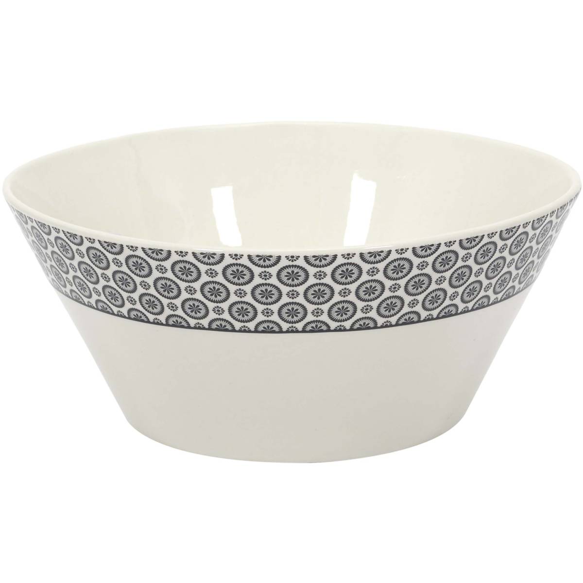 The Home Deco Factory - Saladier en porcelaine Cottage 24 cm Gris - Image 1