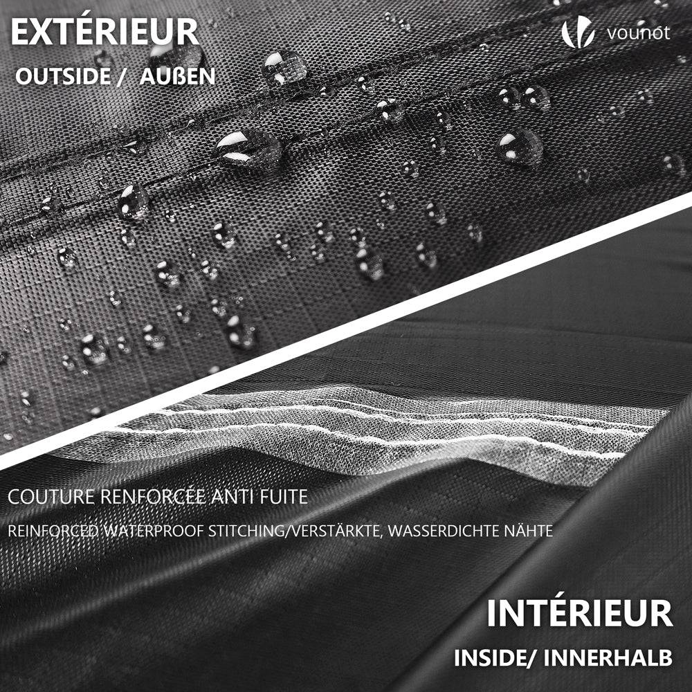 Housse salon de jardin bache de protection 420D φ190x73cm noire - Image 3