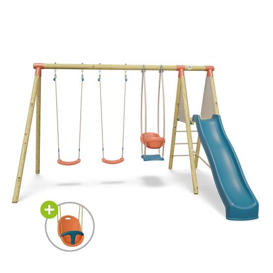 Station de jeux bois 2,30 m Topwood ZALMI 2 - 6 enfants - Image 1