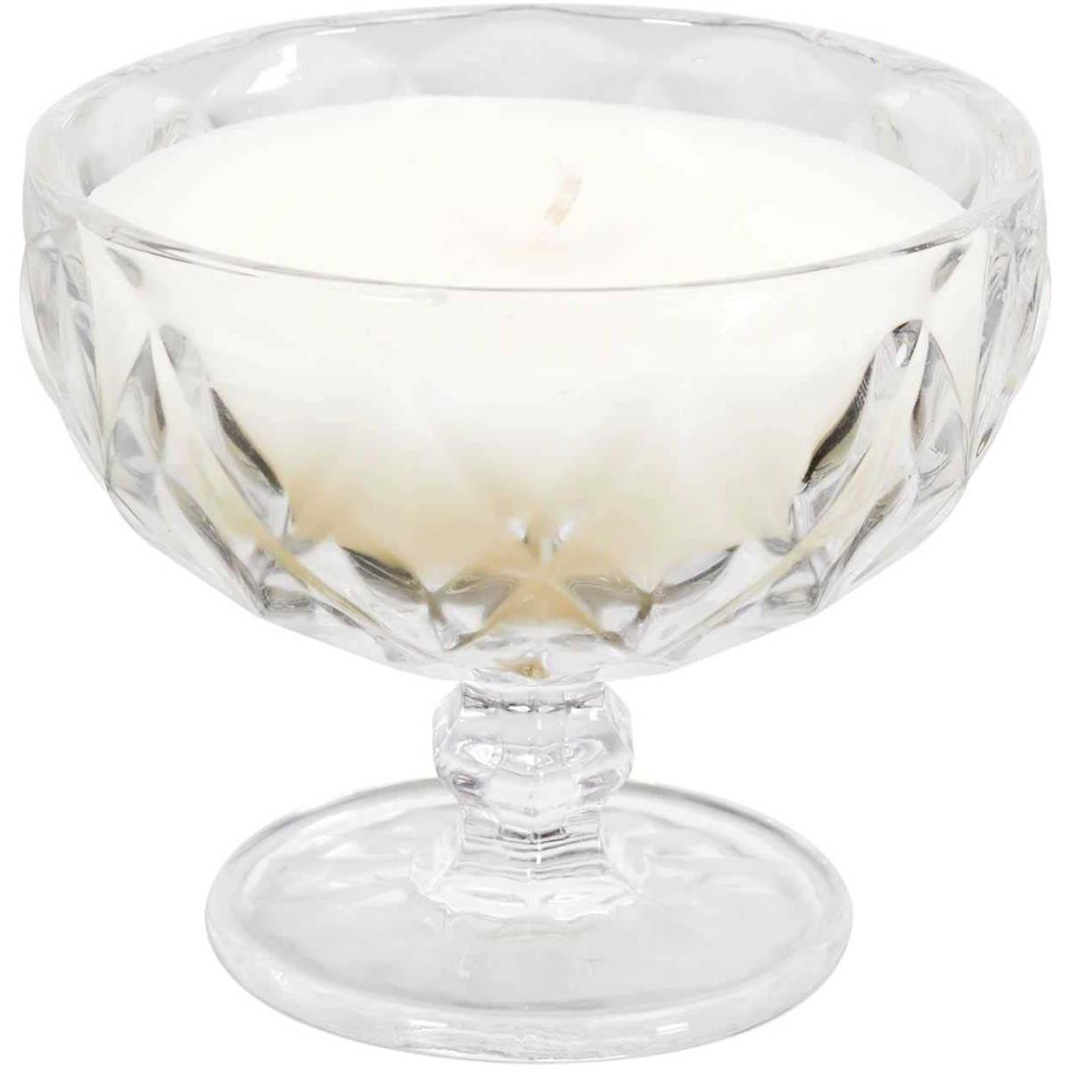 The Home Deco Factory - Bougie parfumée senteur iris coupelle en verre 12 cm - Image 1