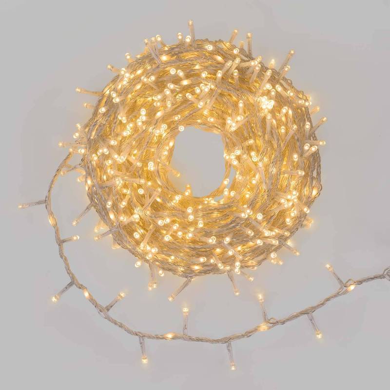 Lotti - Guirlande Mini BOA effet défilant 30m 1660 LED blanc chaud câble transparent