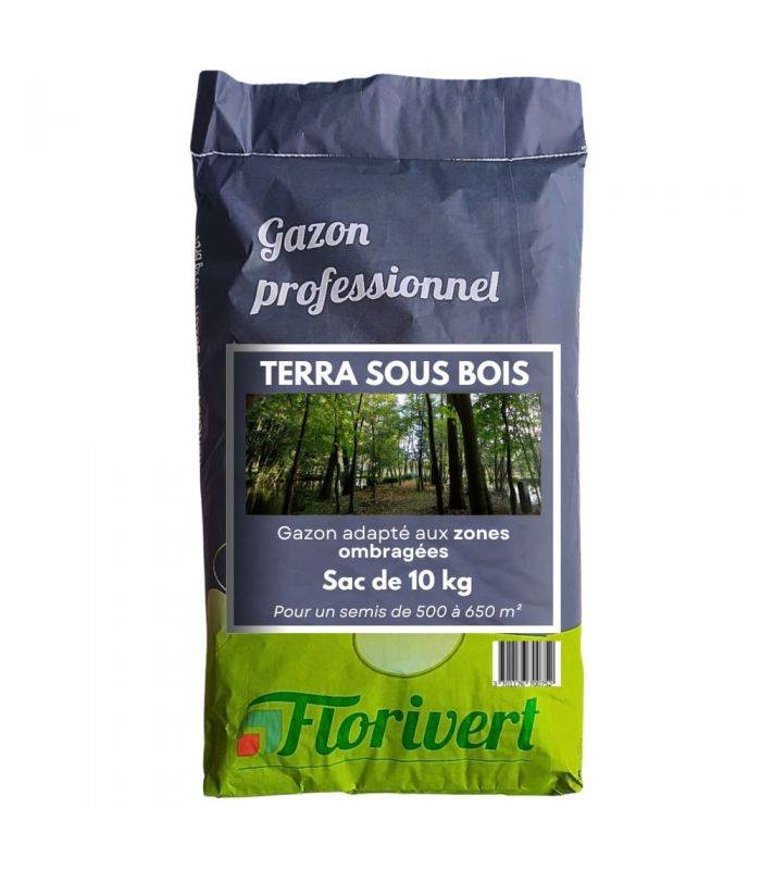 Graine de gazon Terra Sous Bois 10 kg pour esthétique et forte densité - Florivert 1201804 - Image 1