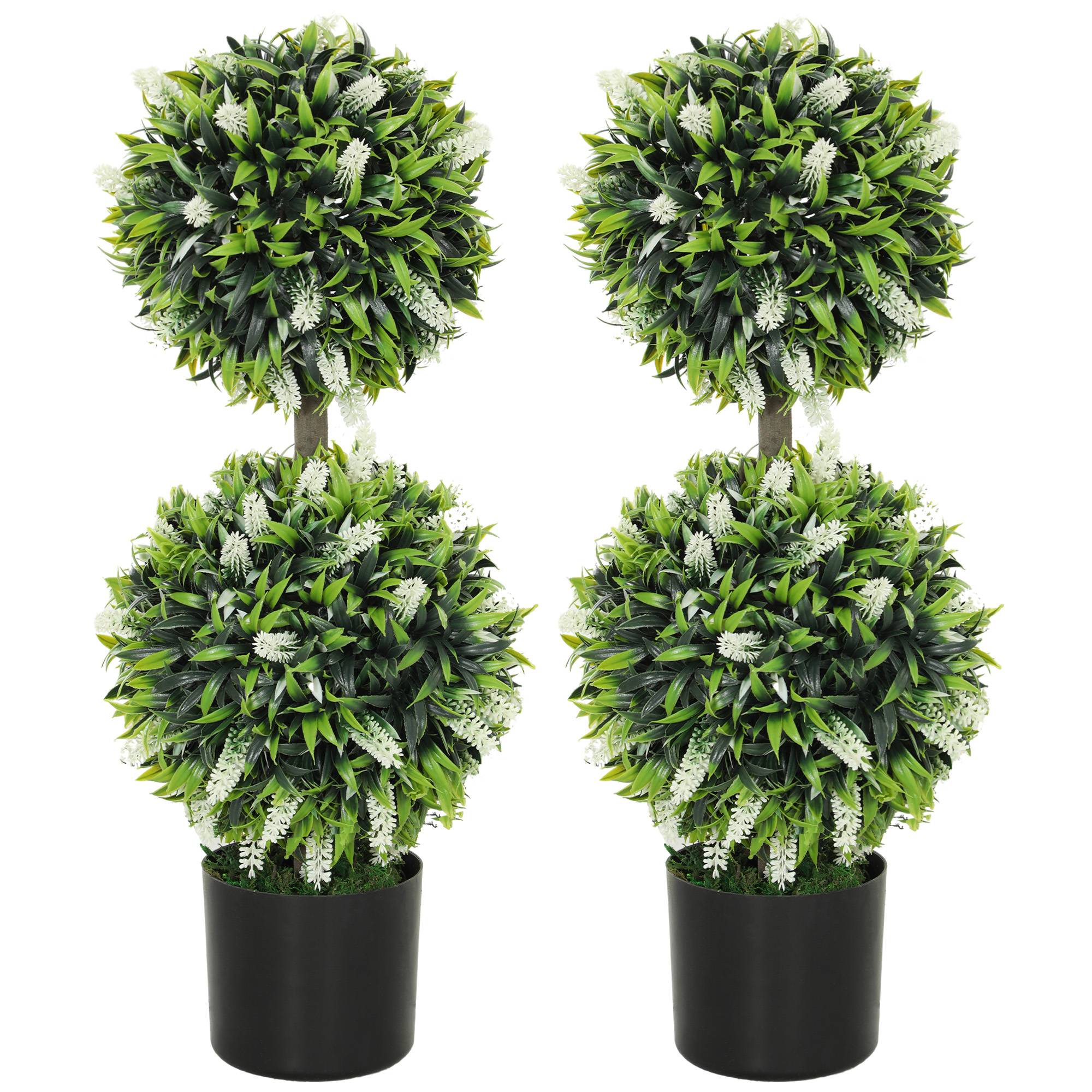 Sans Marque - Lot 2 plantes artificielles, résistantes UV, en pot, 70 cm pour salon, jardin - Image 1