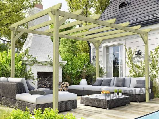 Pergola bois PARIS • 600x420 cm • traité • très résistant - Image 4