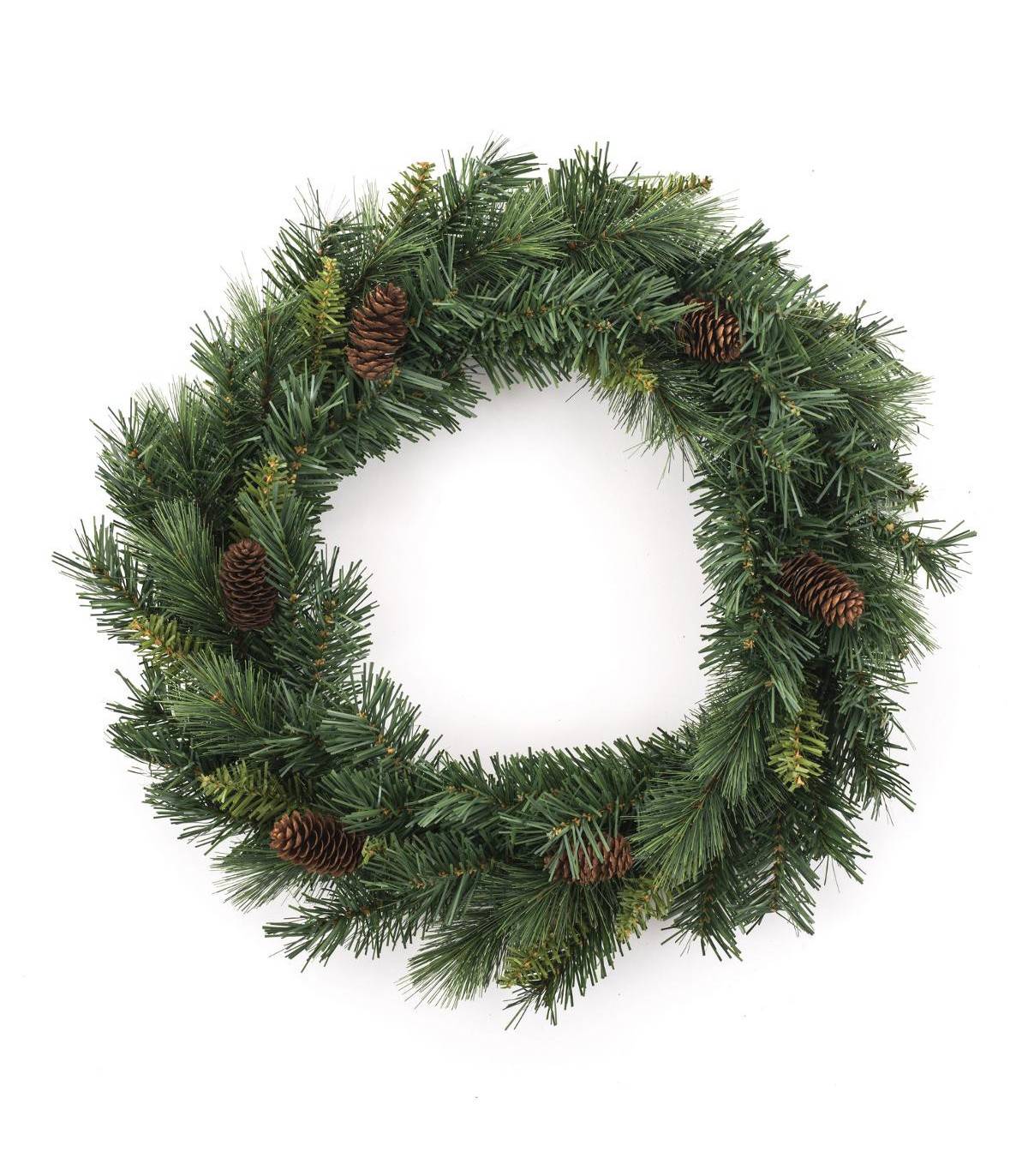 Fééric Lights & Christmas - Couronne de Noël artificielle avec Pommes de Pin D 40 cm