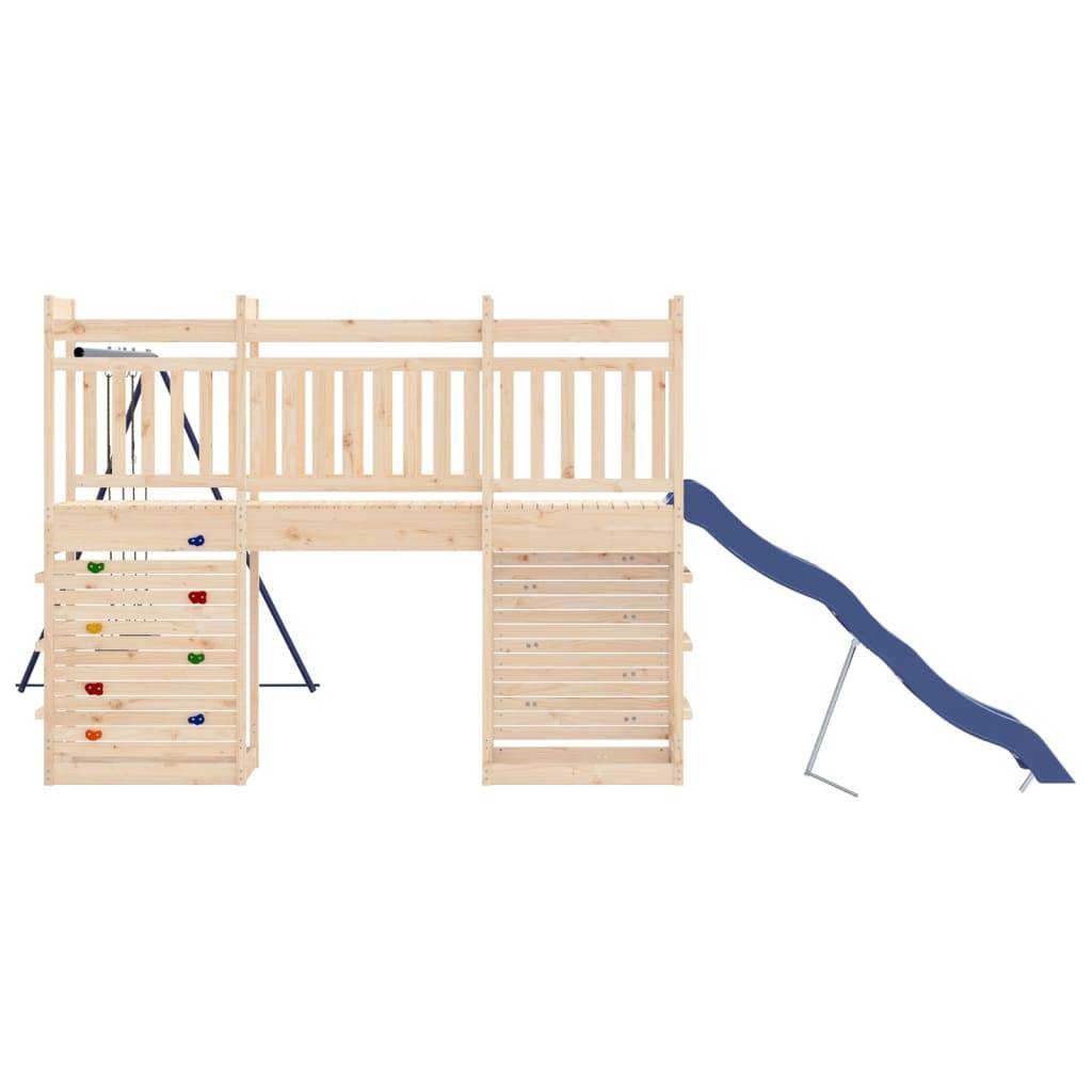 Helloshop26 - Aire de jeux d'extérieur balançoires toboggan portiques robuste jeux jardin 316 x 534 x 207 cm bois de pin massif - Image 4