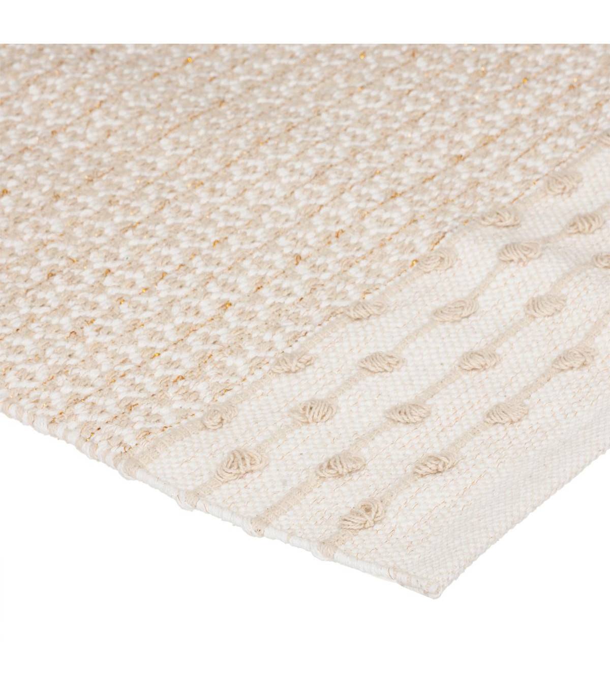 Tapis décoratif en Coton motif sable et cuivre 60 x 90 cm - Image 2