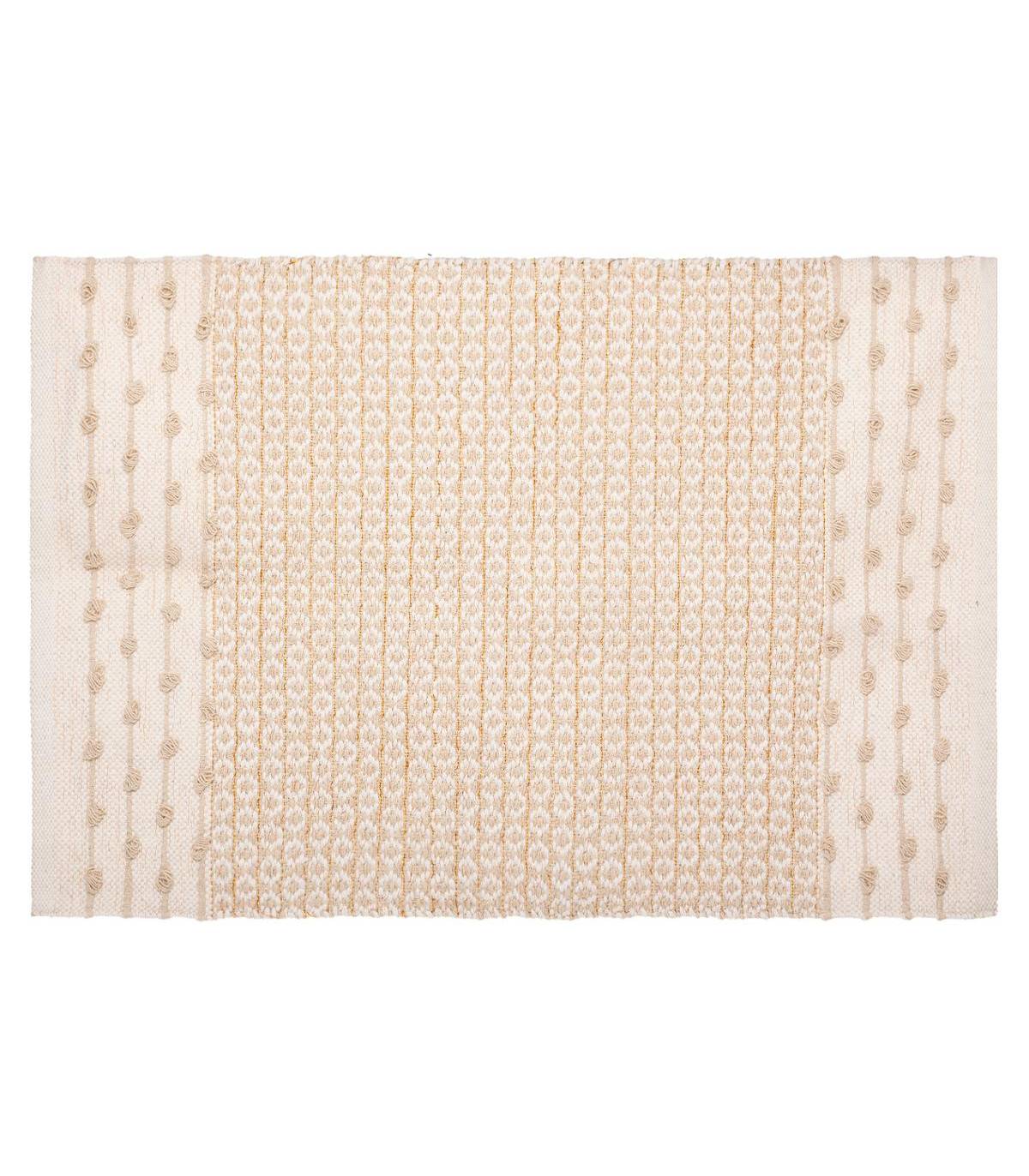 Tapis décoratif en Coton motif sable et cuivre 60 x 90 cm - Image 1