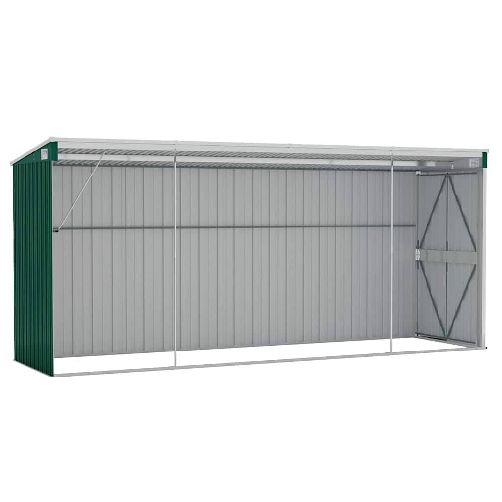 Vidaxl - Abri de jardin mural Vert 118x382x178 cm Acier galvanisé vidaXL 316229 - Image 7