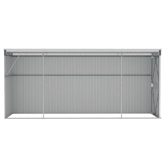 Vidaxl - Abri de jardin mural Vert 118x382x178 cm Acier galvanisé vidaXL 316229 - Image 6