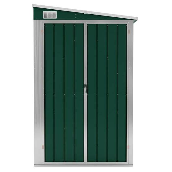 Vidaxl - Abri de jardin mural Vert 118x382x178 cm Acier galvanisé vidaXL 316229 - Image 4