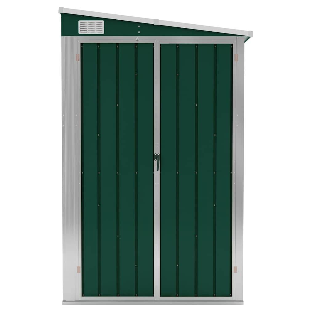 Vidaxl - Abri de jardin mural Vert 118x382x178 cm Acier galvanisé vidaXL 316229 - Image 4
