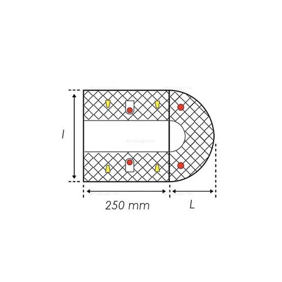 Kit 2 Ralentisseurs SPEED 50 VISO 1 Noir + 1 Jaune - 25cm - 500 x 350 x 500 mm - SPEED50 - Image 3
