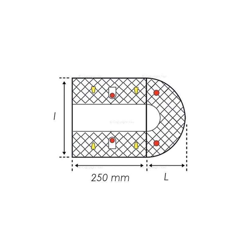 Kit 2 Ralentisseurs SPEED 50 VISO 1 Noir + 1 Jaune - 25cm - 500 x 350 x 500 mm - SPEED50 - Image 3