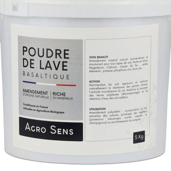Poudre de lave basaltique - Amendement minéral naturel - Seau 5 kg - Image 2