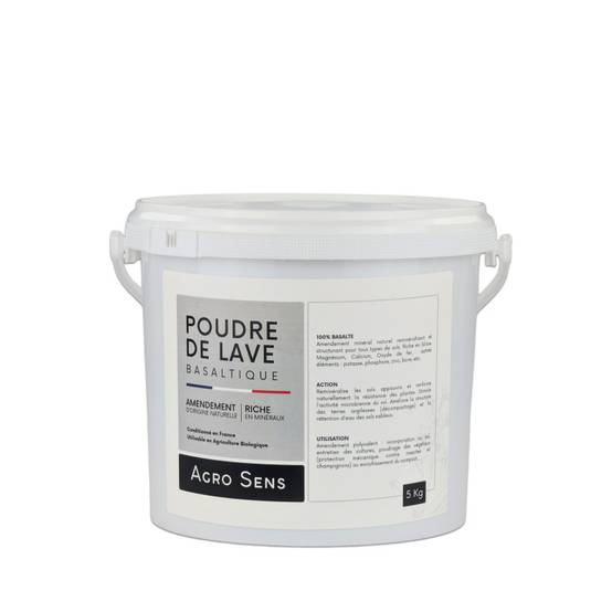 Poudre de lave basaltique - Amendement minéral naturel - Seau 5 kg - Image 1