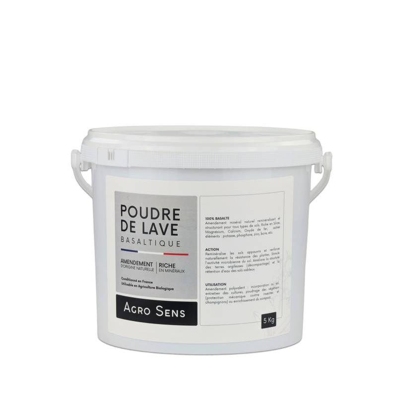 Poudre de lave basaltique - Amendement minéral naturel - Seau 5 kg - Image 1