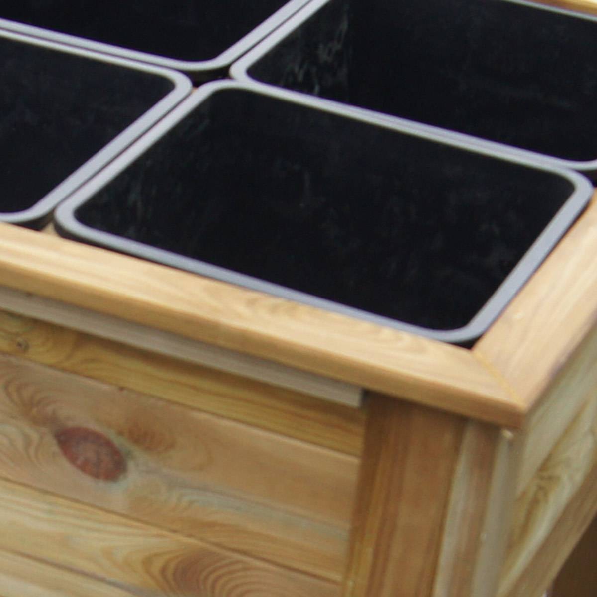 Potager sur pieds avec 6 bacs de séparation - Cémonjardin - Image 4