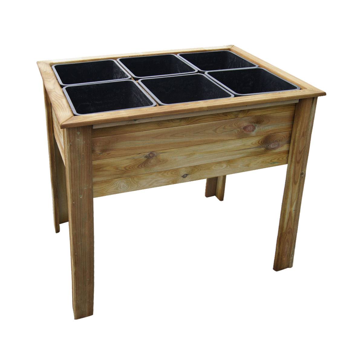 Potager sur pieds avec 6 bacs de séparation - Cémonjardin - Image 2