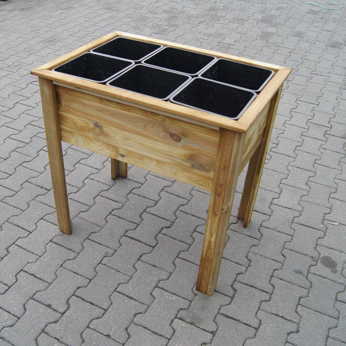 Potager sur pieds avec 6 bacs de séparation - Cémonjardin - Image 3