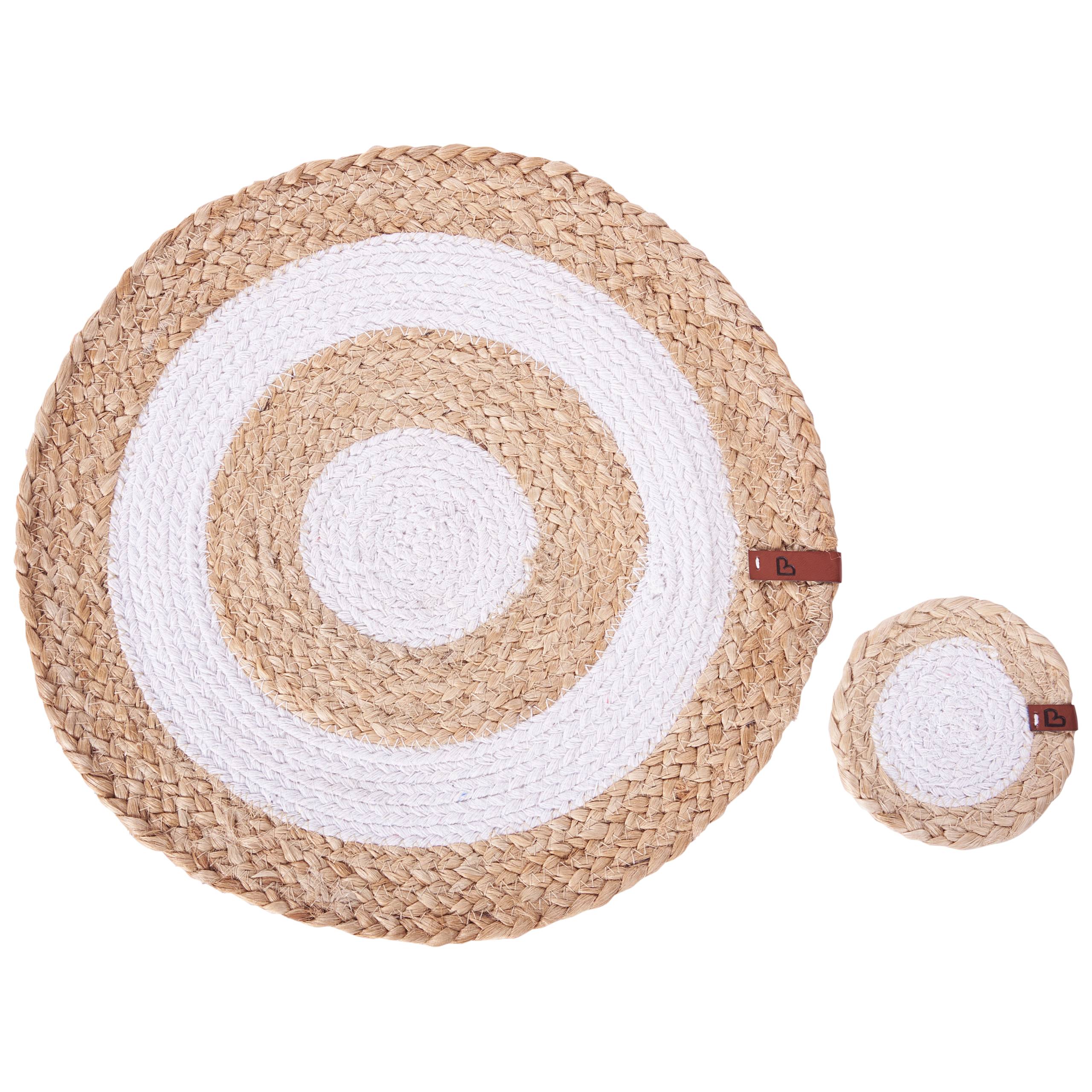 Beliani - Sets de table et sous-verres Jute Naturel TUMERIC - 10x10x0.8- Beliani - Image 2