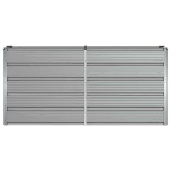 ComfortXL - Jardinière haute XXL acier pour terrasse brise-vue végétal 160x40x75 cm Gris clair - ComfortXL Outdoor Living - Image 4