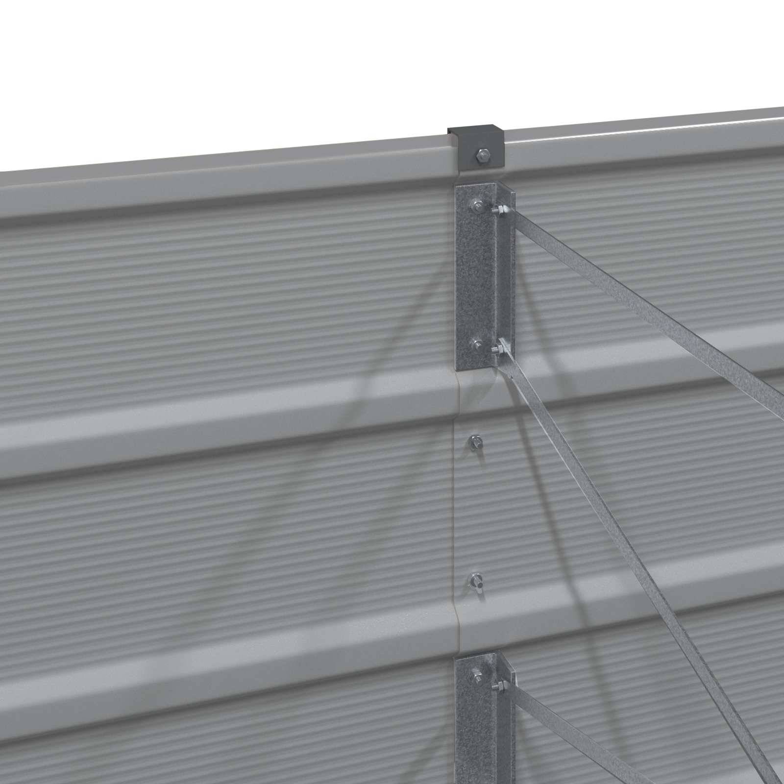 ComfortXL - Jardinière haute XXL acier pour terrasse brise-vue végétal 160x40x75 cm Gris clair - ComfortXL Outdoor Living - Image 5