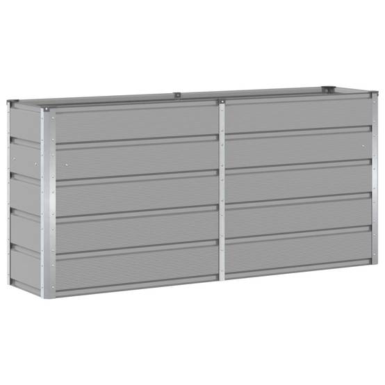 ComfortXL - Jardinière haute XXL acier pour terrasse brise-vue végétal 160x40x75 cm Gris clair - ComfortXL Outdoor Living - Image 2