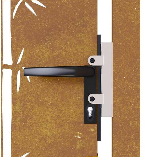 Portillon d'Entrée Acier Corten Motif Bambou avec Poteaux pour Jardin Terrasse Rouillé 105x130 cm – ComfortXL Outdoor Living - Image 10