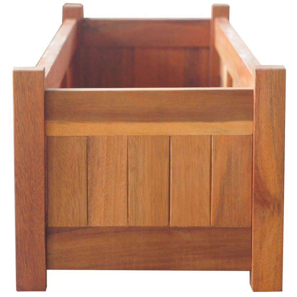 ComfortXL - Lot de 2 jardinières rectangulaires en bois d'acacia 100 cm – ComfortXL Outdoor Living - Image 5