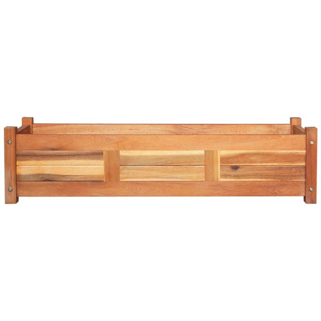 ComfortXL - Lot de 2 jardinières rectangulaires en bois d'acacia 100 cm – ComfortXL Outdoor Living - Image 3