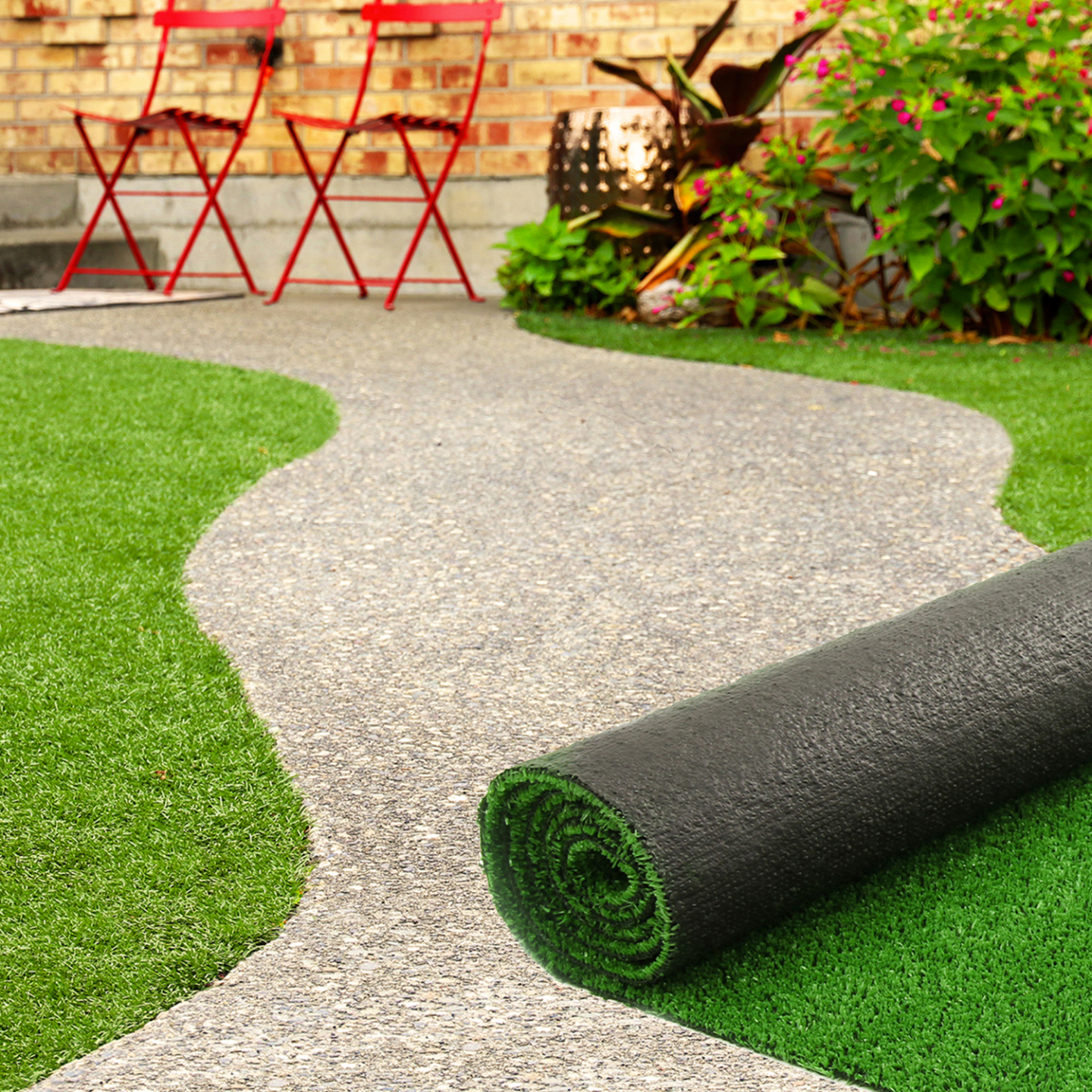 Gazon synthétique artificiel 1x10 M 7 mm d'épaisseur pour jardin et balcon - Image 1