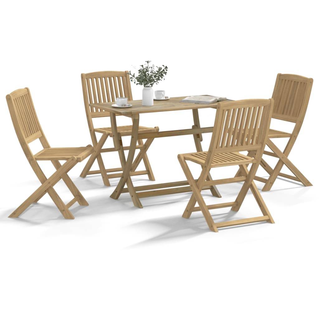 Maison Chic - Ensemble de 5 pcs table de jardin avec chaises - mobilier de jardin Bois d'acacia solide - Image 2