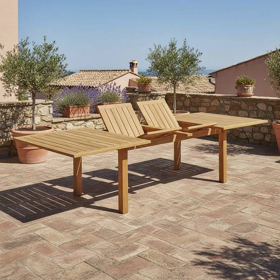 Teck'Attitude - Table extensible teck massif Constantine XL 190/290 x100 cm - TECK'Attitude - Image 2