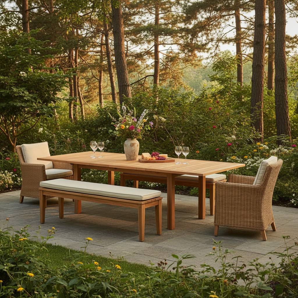 Teck'Attitude - Table extensible teck massif Constantine XL 190/290 x100 cm - TECK'Attitude - Image 9