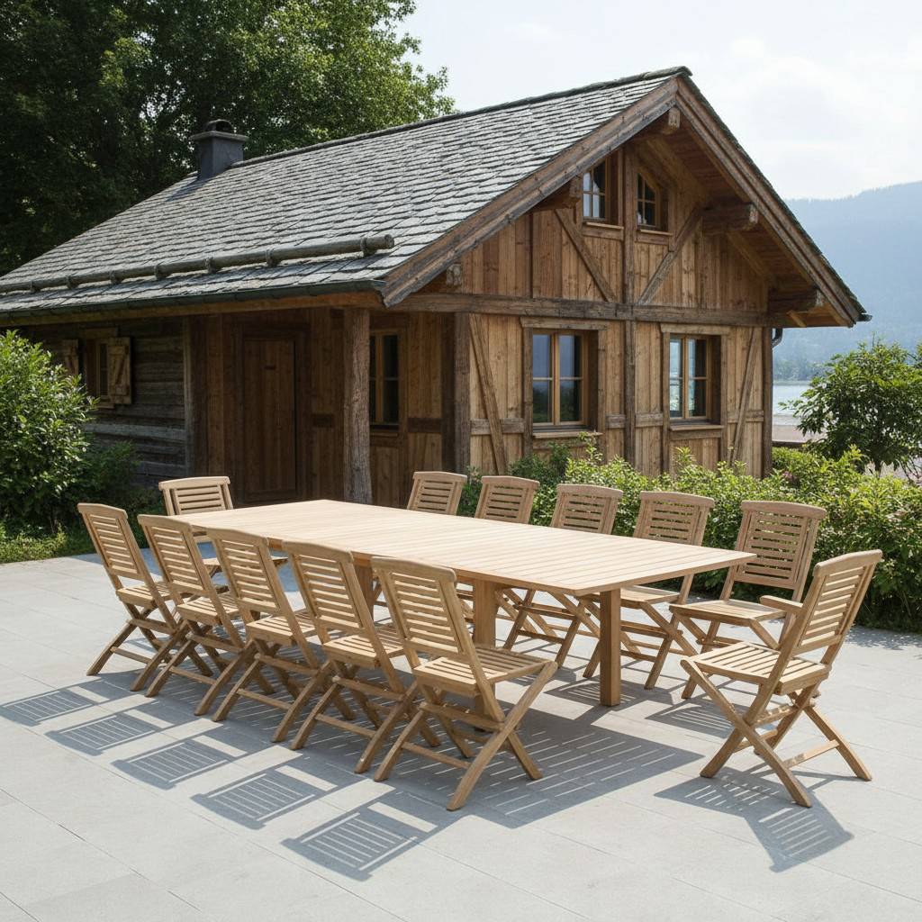 Teck'Attitude - Table extensible teck massif Constantine XL 190/290 x100 cm - TECK'Attitude - Image 7