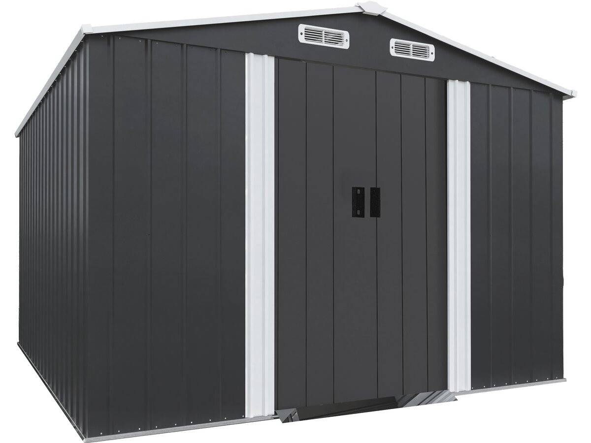 Habitat Et Jardin - Abri De Jardin Métal Avec Porte Coulissante "boston" - 8 M² - Gris -habitat Et Jardin - Image 1