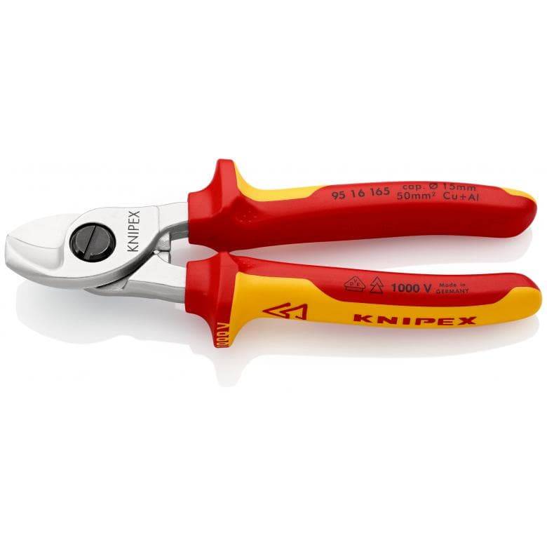 Knipex - Coupe-câbles KNIPEX à double tranchants - Isolés 1000 V - Ø 15 mm - 95 16 165 - Image 1