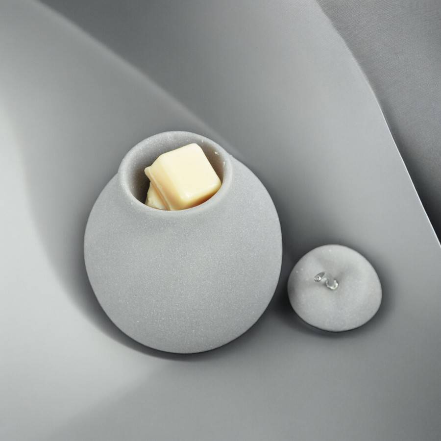 Brûle Parfum Belle Hélène - Brûleur Fondant Parfumé – Diffuseur Huile Essentielle – Bougeoir en Ciment - Haut: 12 cm - Zen'Arôme - Image 4