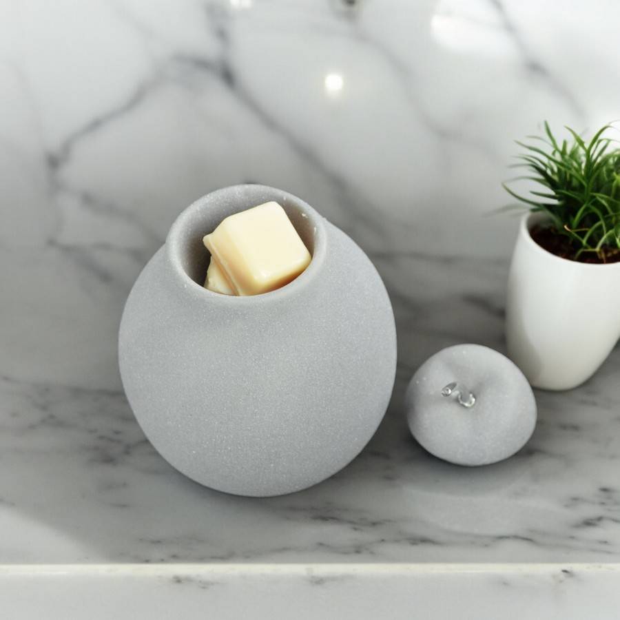 Brûle Parfum Belle Hélène - Brûleur Fondant Parfumé – Diffuseur Huile Essentielle – Bougeoir en Ciment - Haut: 12 cm - Zen'Arôme - Image 8