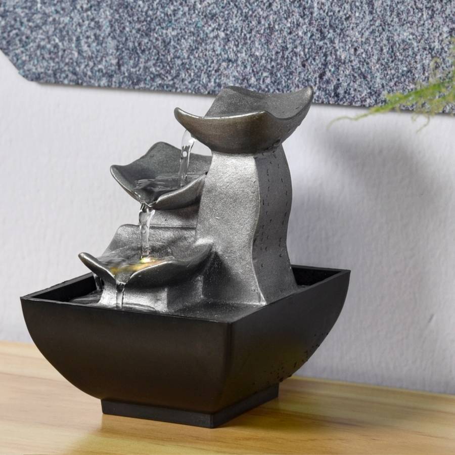 Zen Light - Fontaine d'Intérieur Cascade Boro, Déco Salon, Chambre, Bureau, Cadeaux Utile, Petit Prix, Faible Encombrement, H 18cm – Zen'Light - Image 7