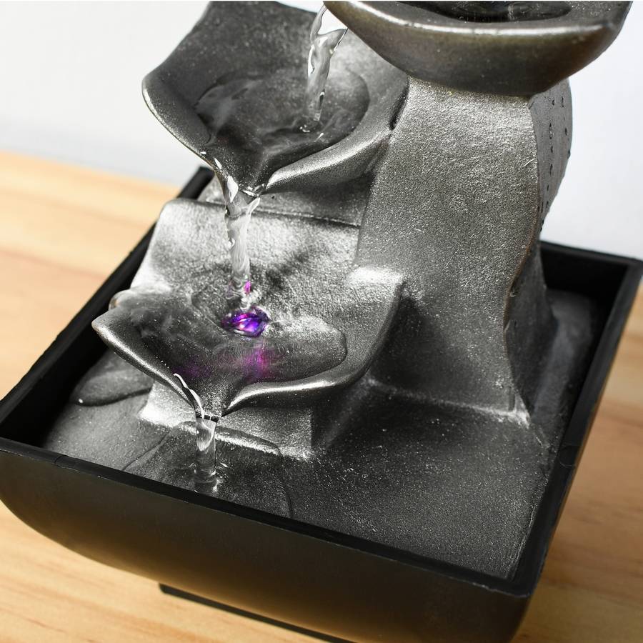 Zen Light - Fontaine d'Intérieur Cascade Boro, Déco Salon, Chambre, Bureau, Cadeaux Utile, Petit Prix, Faible Encombrement, H 18cm – Zen'Light - Image 5