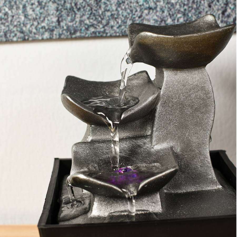 Zen Light - Fontaine d'Intérieur Cascade Boro, Déco Salon, Chambre, Bureau, Cadeaux Utile, Petit Prix, Faible Encombrement, H 18cm – Zen'Light - Image 8
