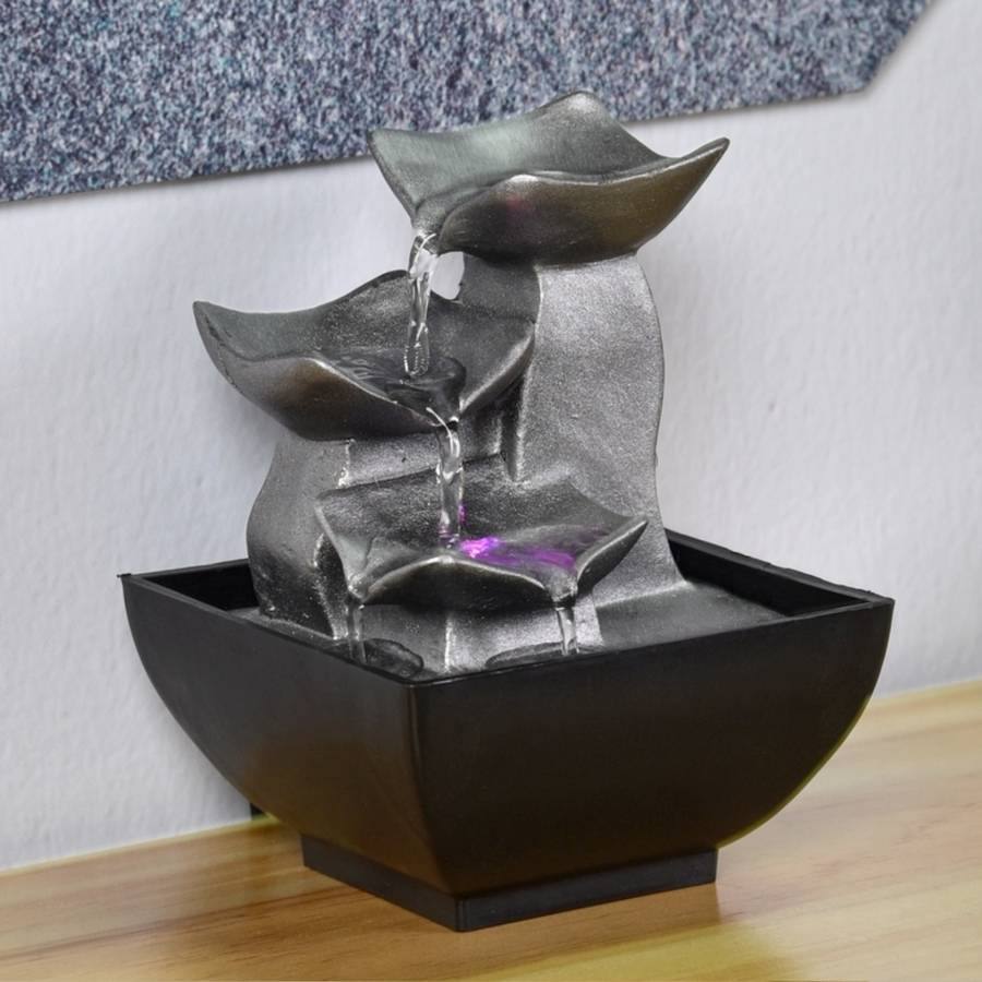 Zen Light - Fontaine d'Intérieur Cascade Boro, Déco Salon, Chambre, Bureau, Cadeaux Utile, Petit Prix, Faible Encombrement, H 18cm – Zen'Light - Image 6