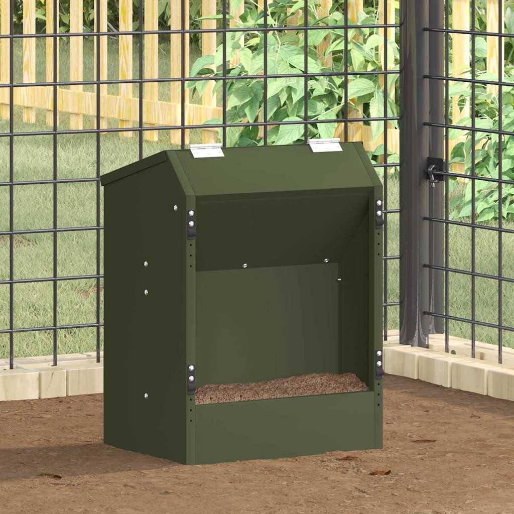 Distributeur Automatique Lapin Métal 3kg Haute Résistance Vert - ComfortXL Outdoor Living - Image 1