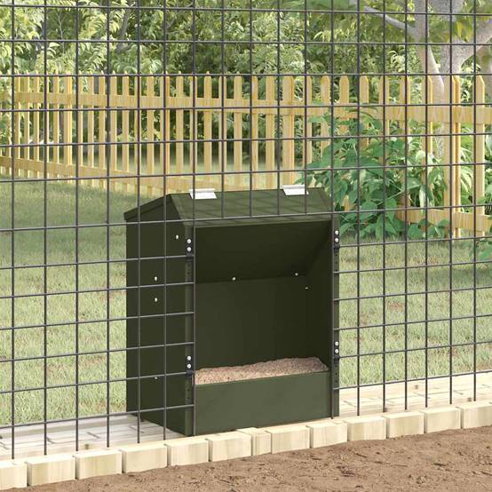 Distributeur Automatique Lapin Métal 3kg Haute Résistance Vert - ComfortXL Outdoor Living - Image 4